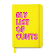 List of Cunts Leather Style Notebook